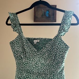 Cottage Core Spring Flouncy Daisy Dress